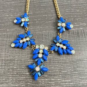 J Crew Royal Blue Statement Necklace